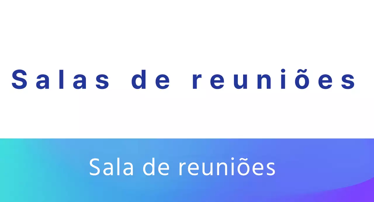 Guia para salas de reunião com gradiente azul