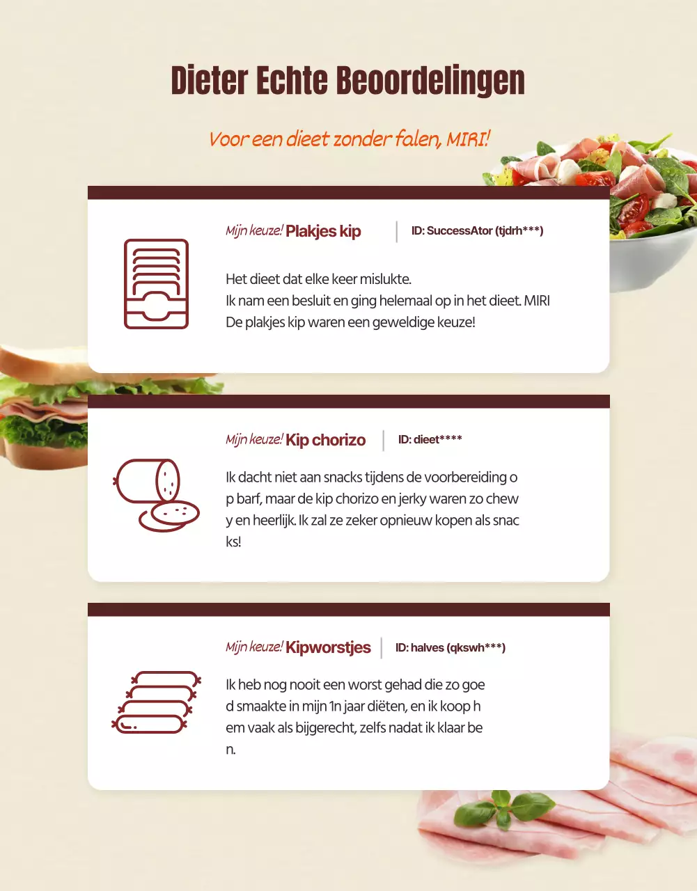 Bevorder een eenvoudig dieet kipfilet in bruin en beige