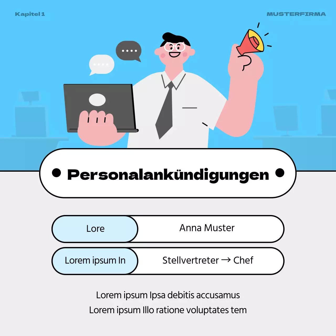 Eine graue und regenbogenfarbene HR-Jahresanzeige