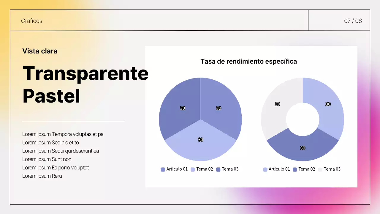 Informes manuscritos sencillos y presentables en morado y amarillo