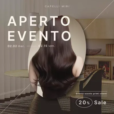 Promuovere offerte per saloni semplici e marroni