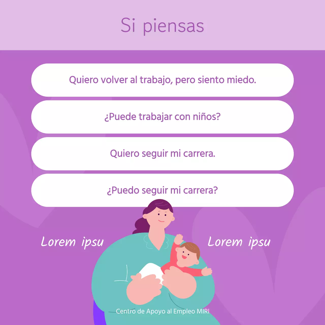 Una sencilla propuesta morada y malva para un programa de salto profesional femenino