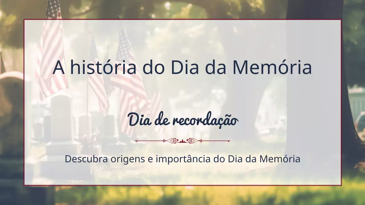 Um aviso de classe para o Dia da Memória Americano em azul-marinho e castanho