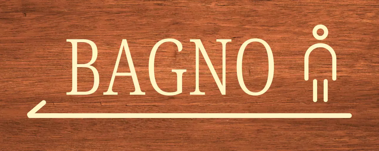 Icona uomo beige Posizione della toilette