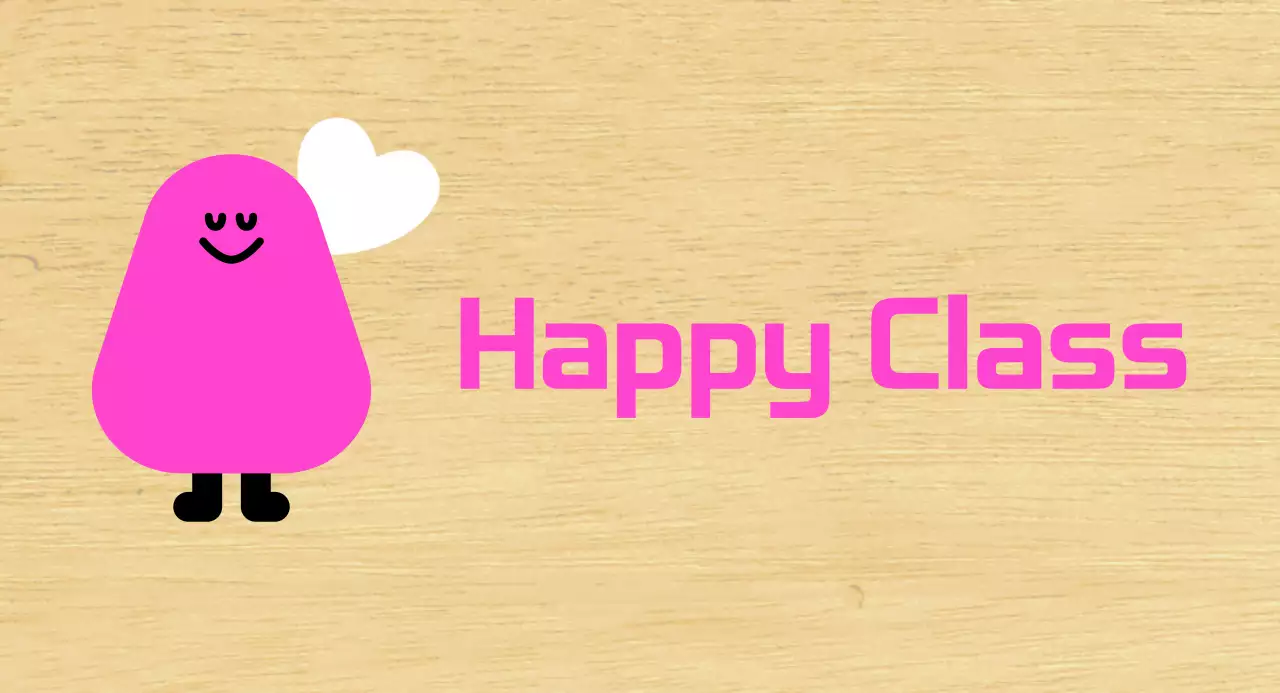 Hướng dẫn lớp mẫu giáo minh họa nhân vật màu hồng