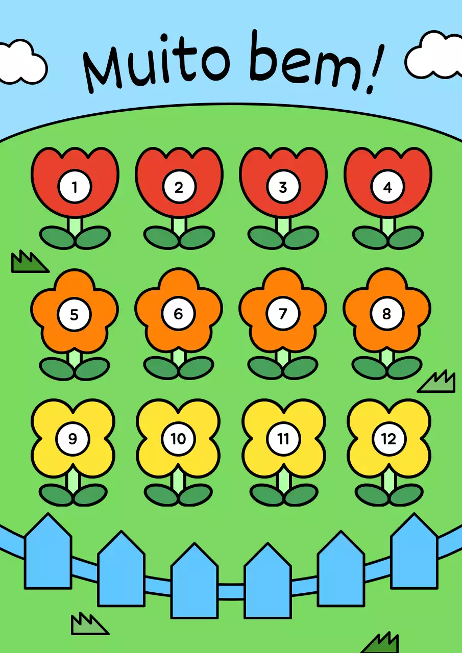 Recursos didácticos para o elogio verde e azul claro