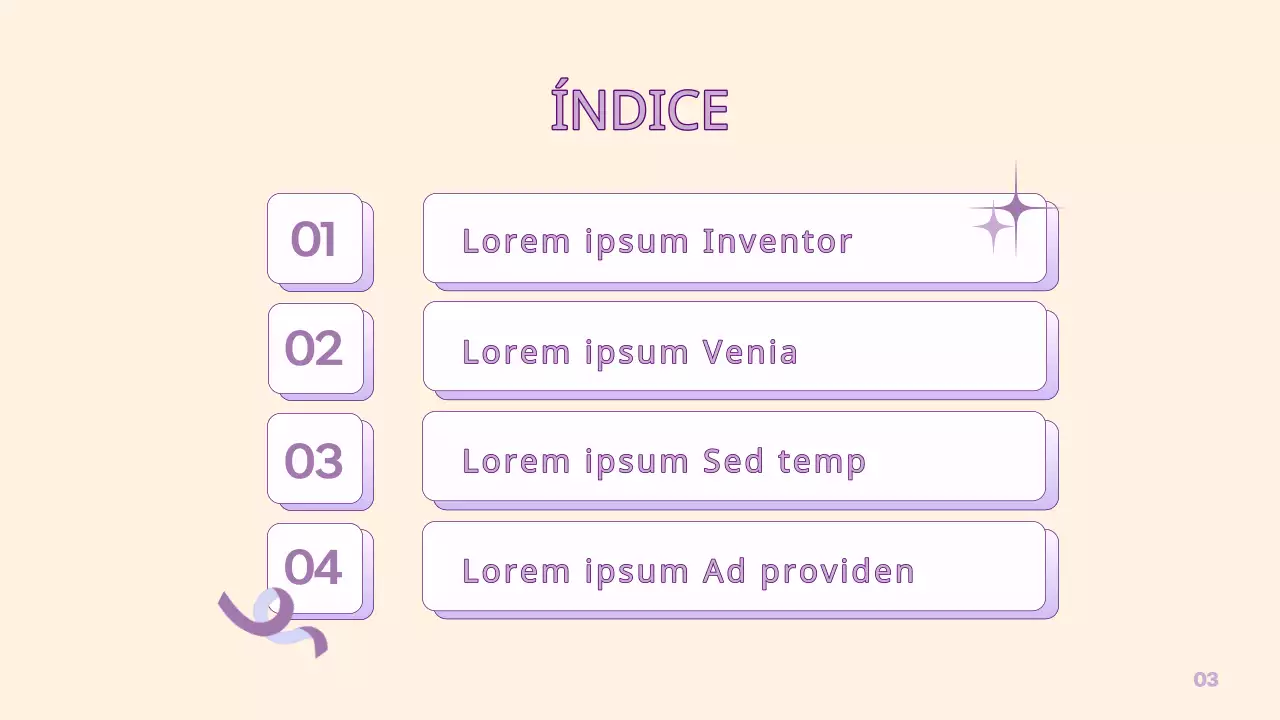 Una sencilla presentación PM en amarillo y morado