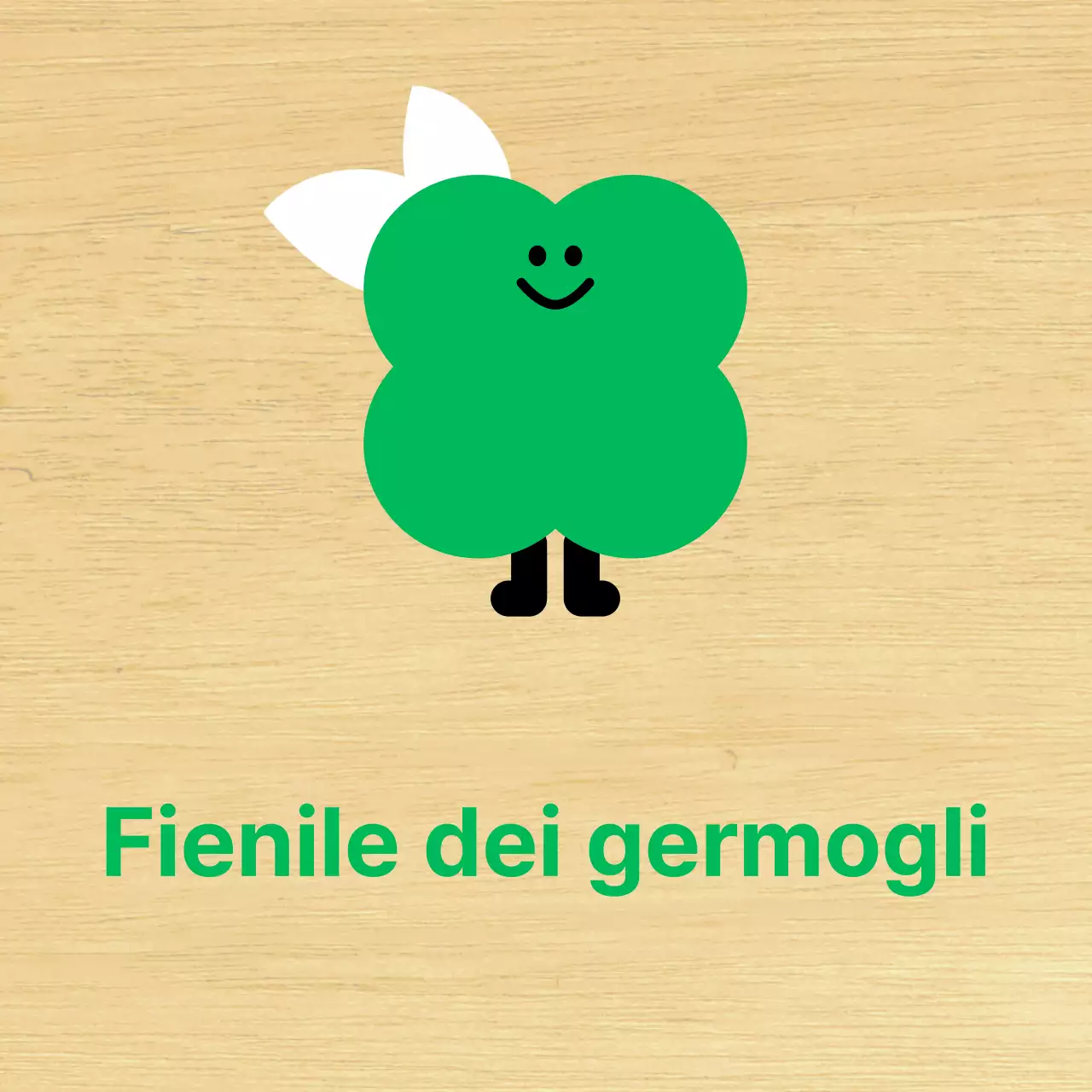 Pianta verde carattere carino classe Kindergarten