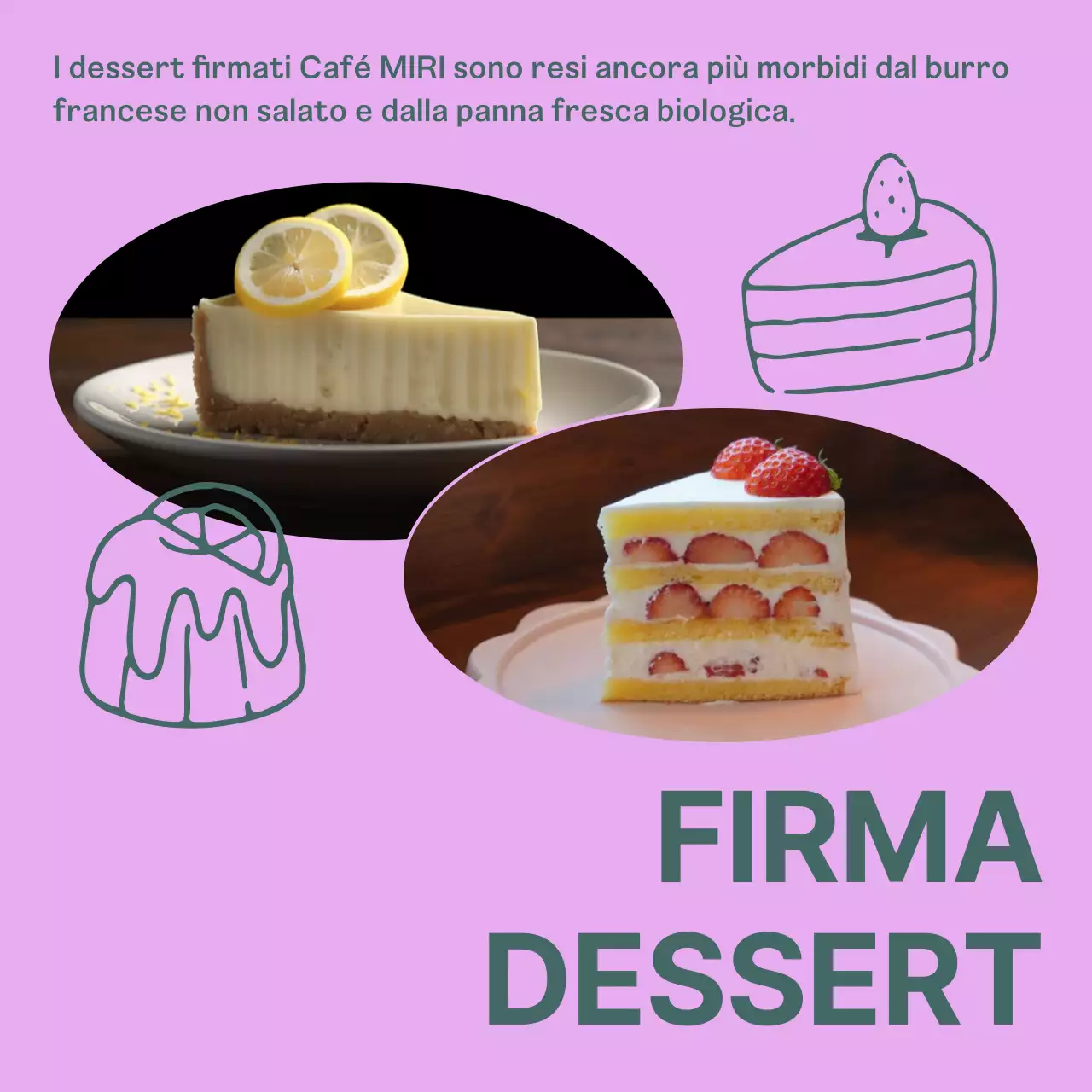 Semplice avviso di caffè in giallo e marrone