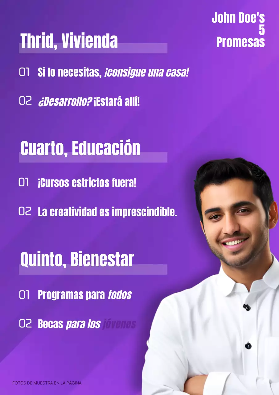 Una sencilla campaña electoral morada