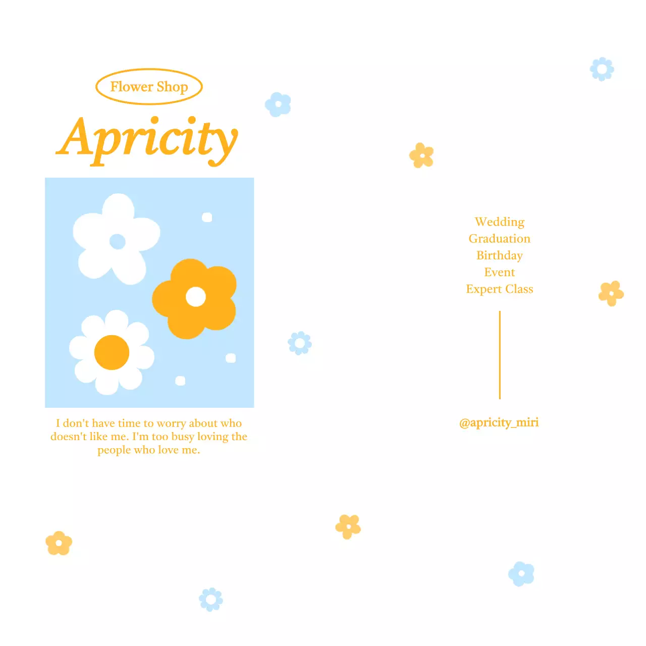 귀여운 꽃 패턴을 활용한 감각적인 홍보 디자인