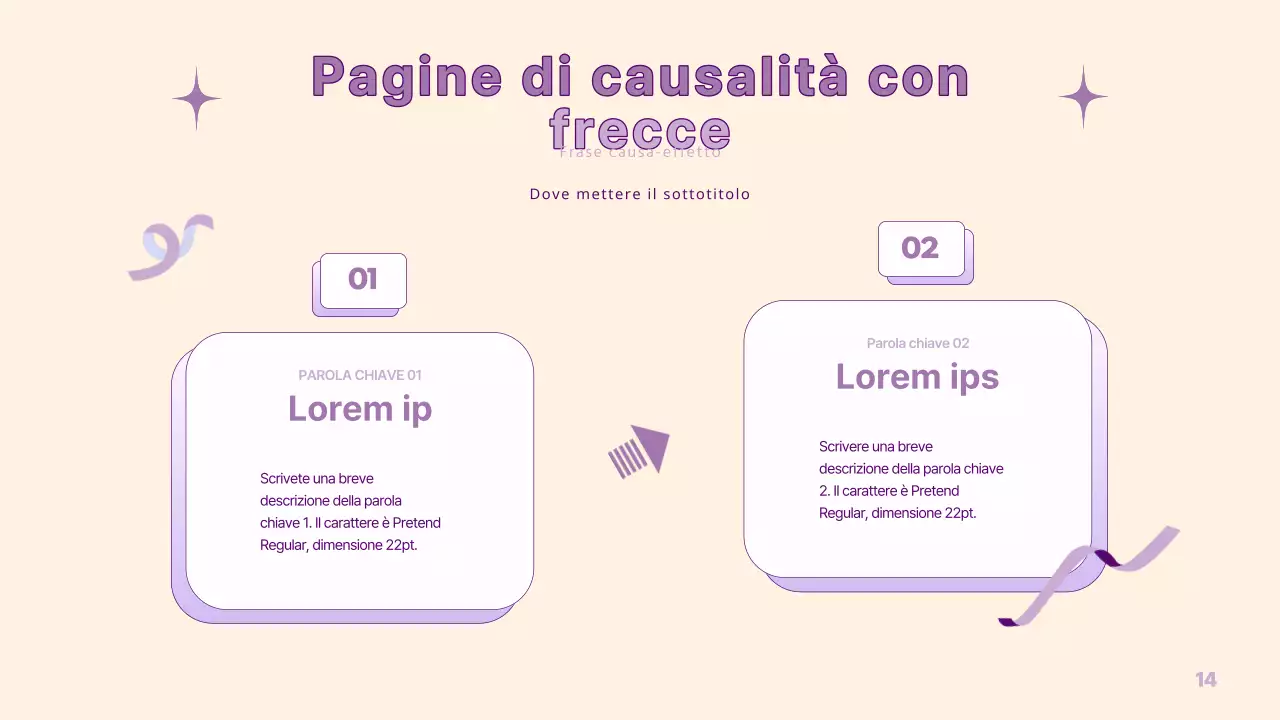 Una semplice presentazione PM in giallo e viola