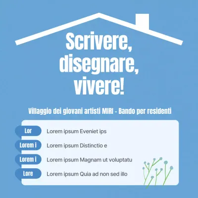 Promuovere un reclutamento di inquilini fresco e blu chiaro