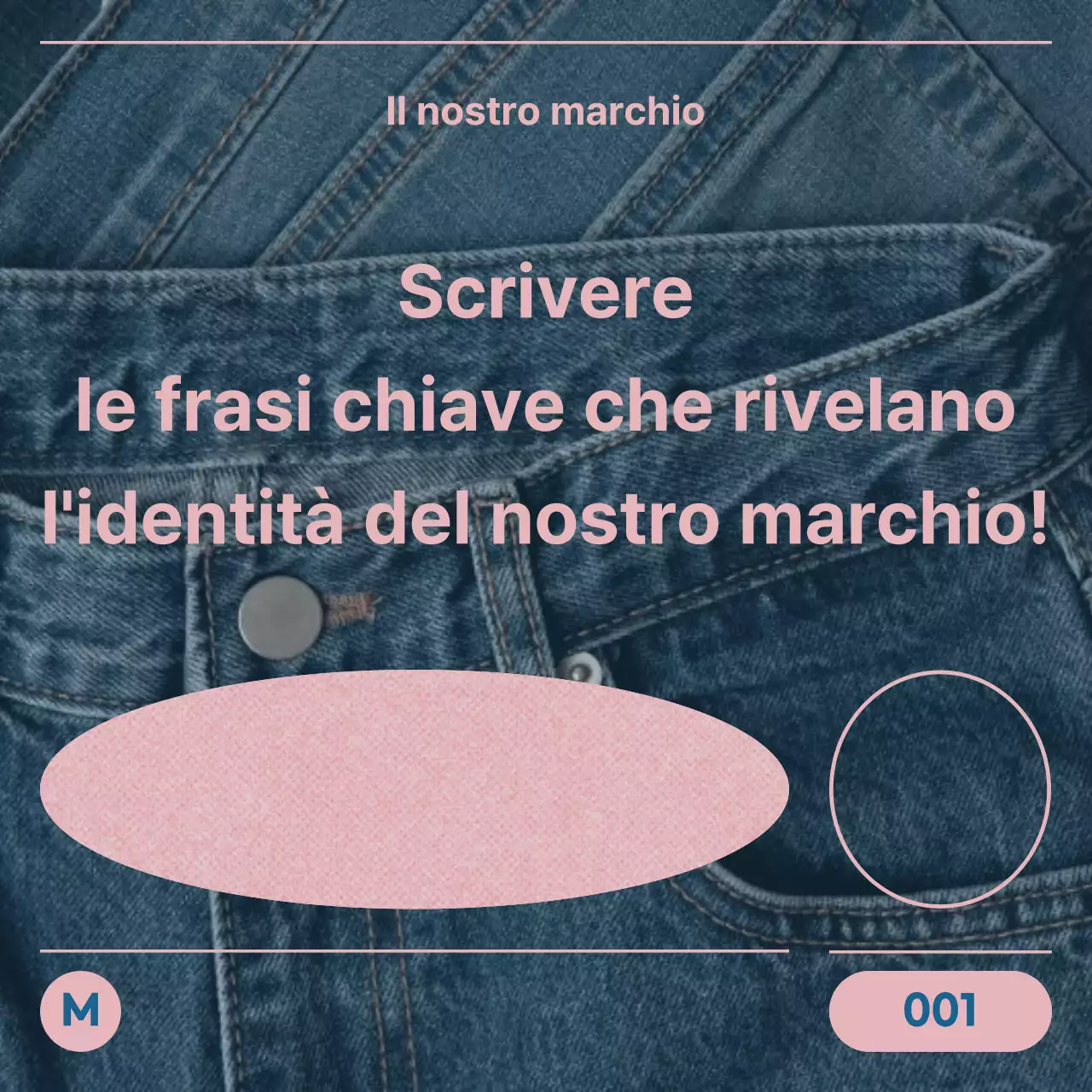 Una dichiarazione di marca di tendenza in rosa e blu