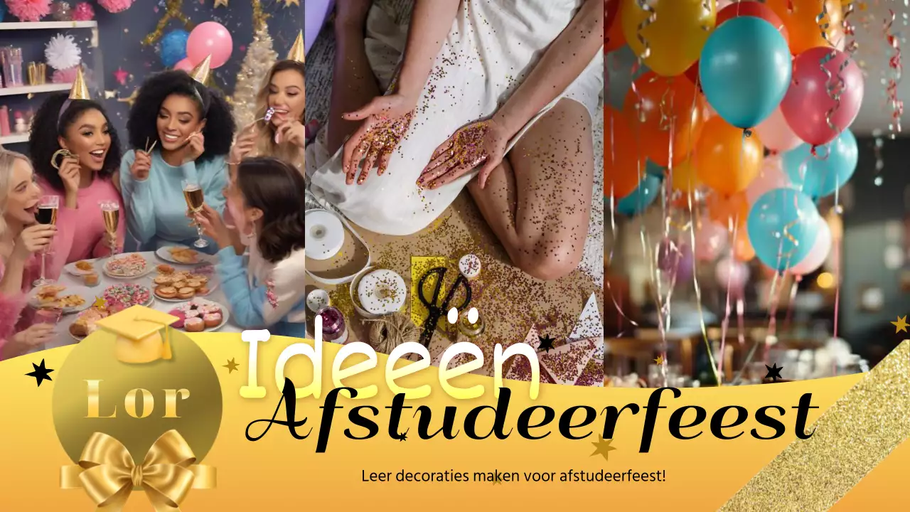 DIY ideeën voor een luxe afstudeerfeest in geel en goud uitgelegd