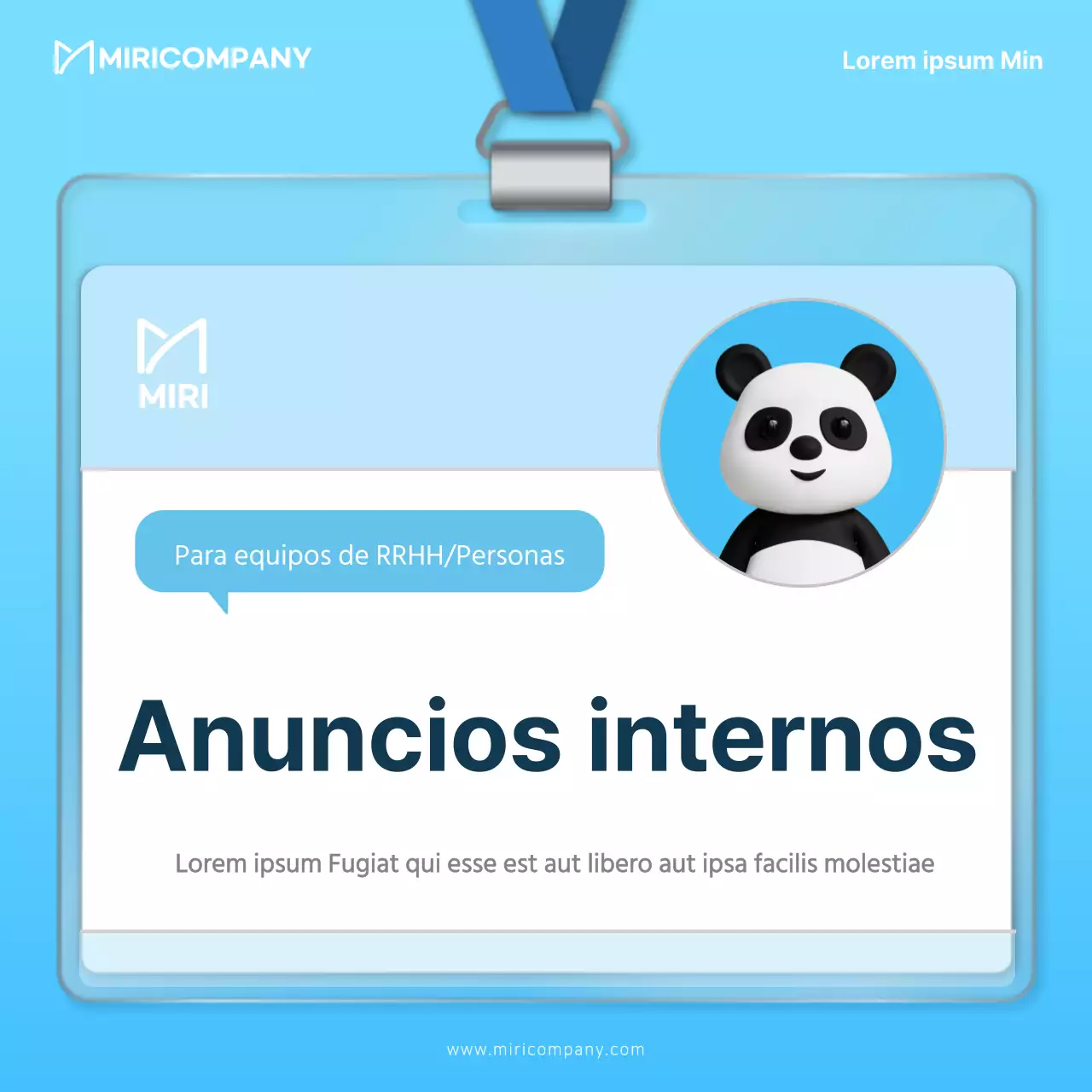 Moderno planificador de anuncios de empresa de un año en blanco y azul claro