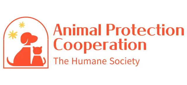 The Humane Society with a cute illustrated logo of a dog and cat in red.