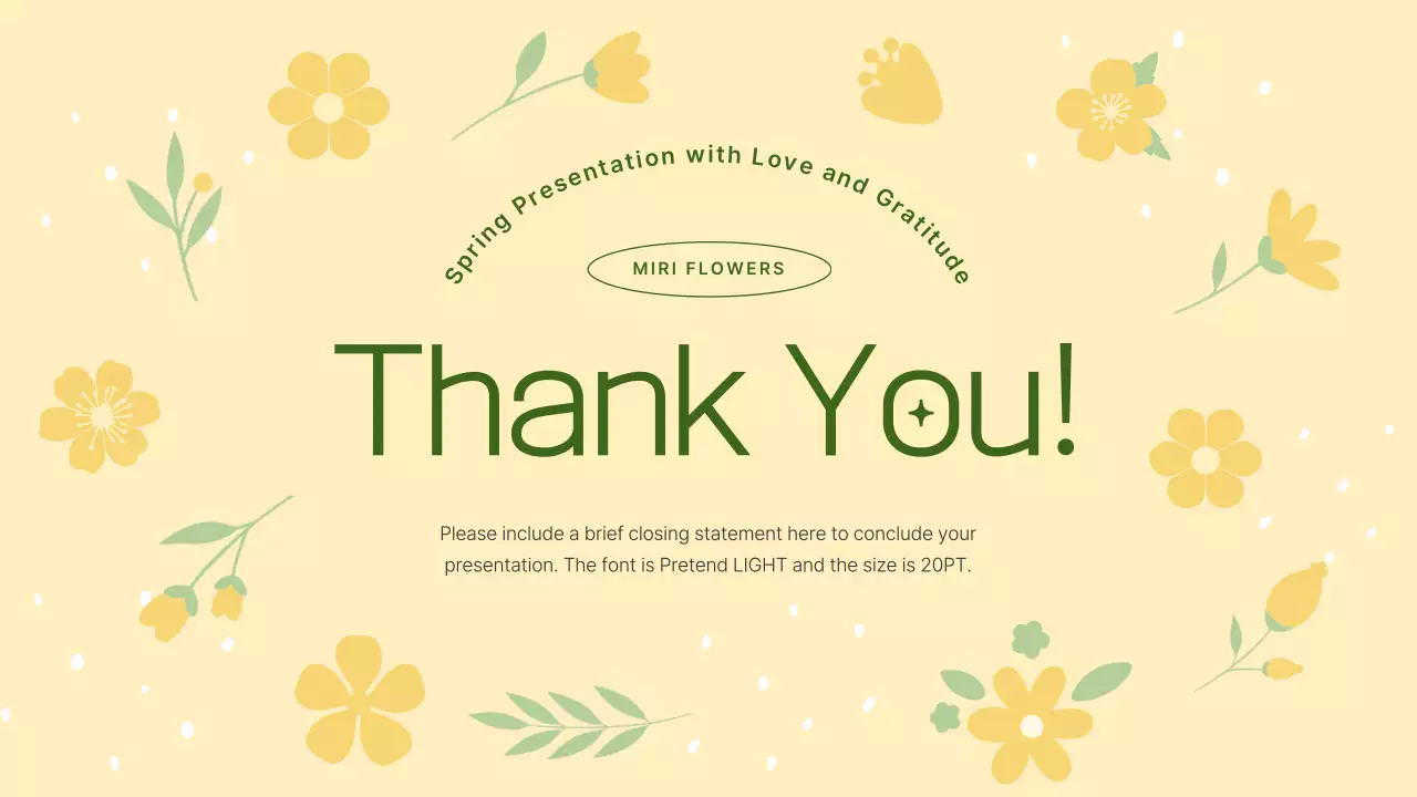 Yellow Floral Spring Template Presentation