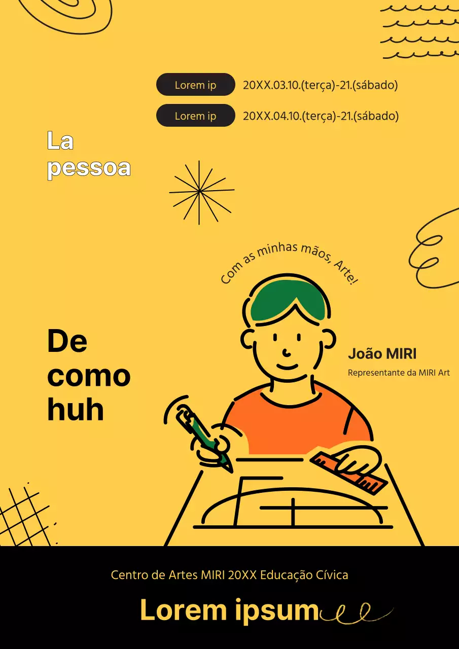 Promover o convite à apresentação de candidaturas para a classe de desenho de linhas centrais amarelas e pretas