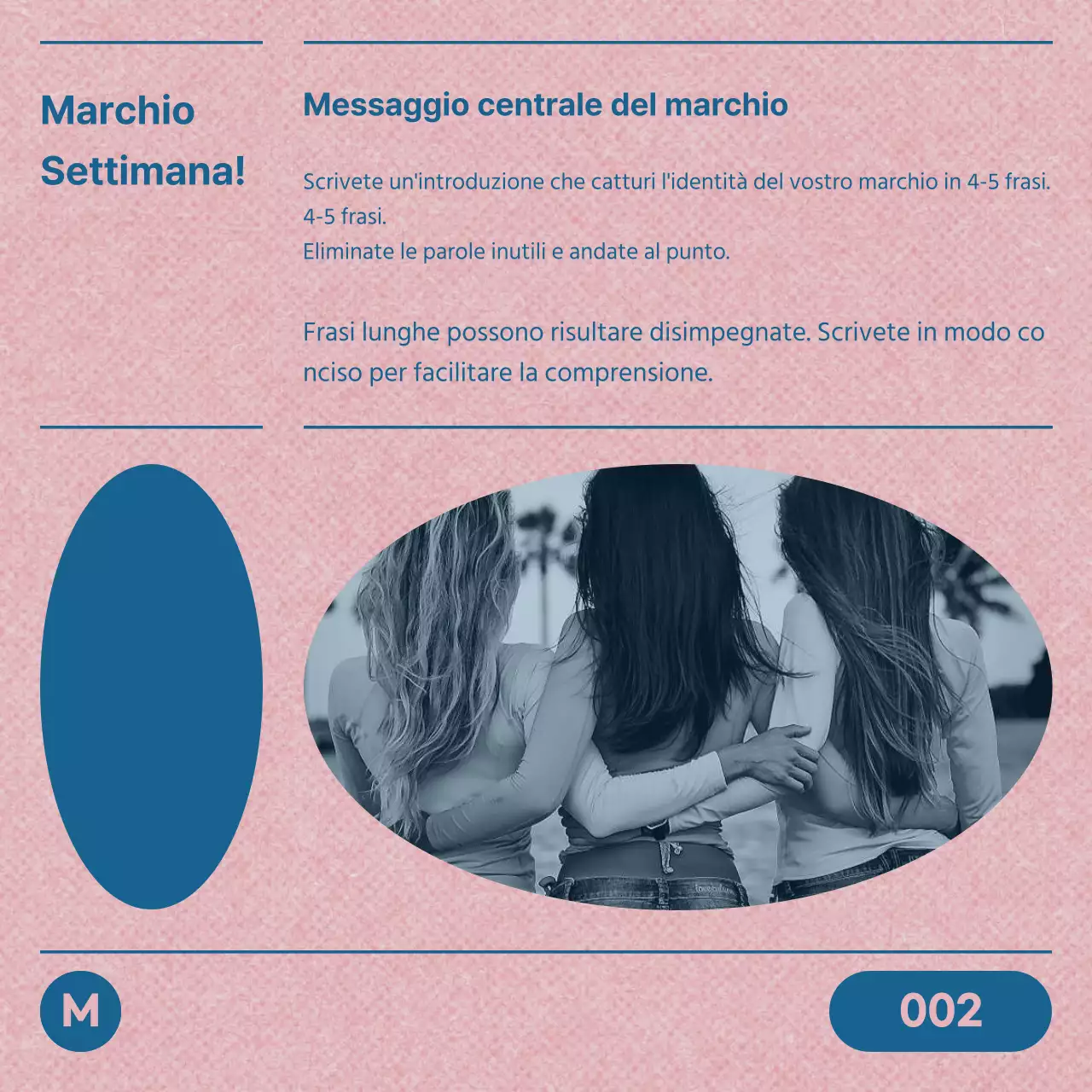 Una dichiarazione di marca di tendenza in rosa e blu