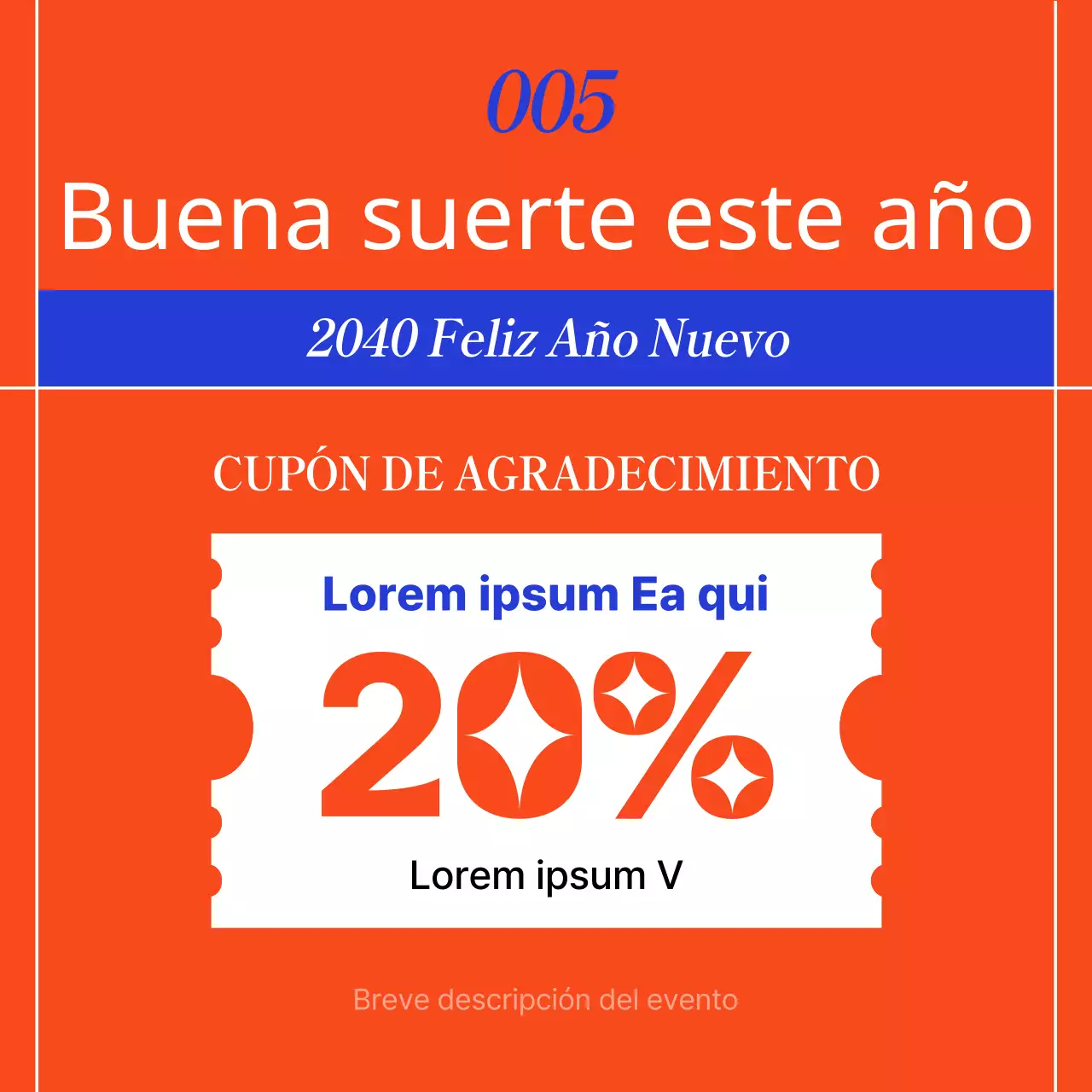 Promueva una plantilla de fiesta oriental en rojo y azul