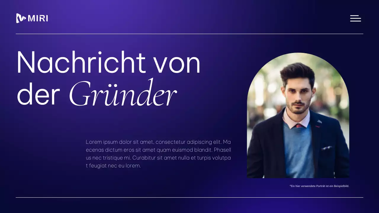 Modernes, professionelles Business-Profilmaterial in Lila und Weiß