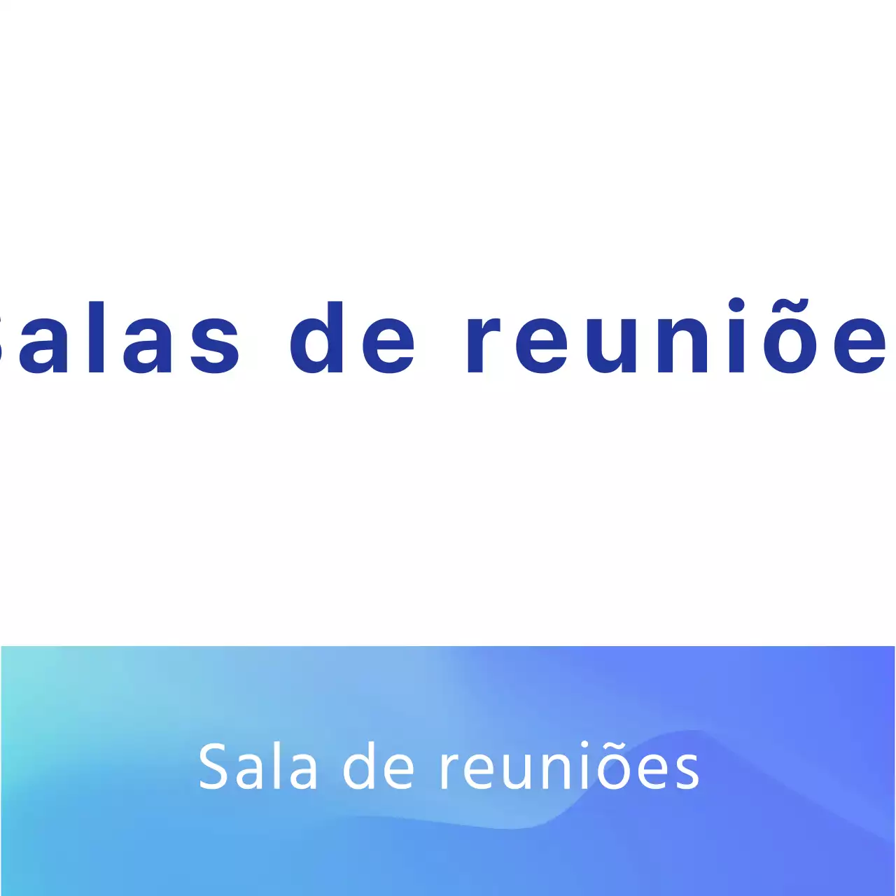 Guia para salas de reunião com gradiente azul