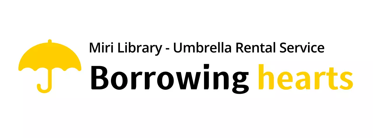 Color design for rental services with an umbrella icon