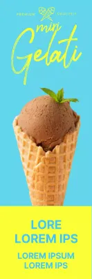 Promoot je bedrijf met een foto van een lichtblauw ijsje en een parkeerverbod.