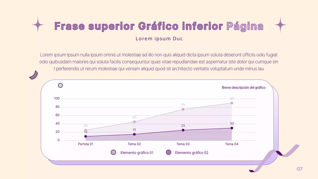 Una sencilla presentación PM en amarillo y morado