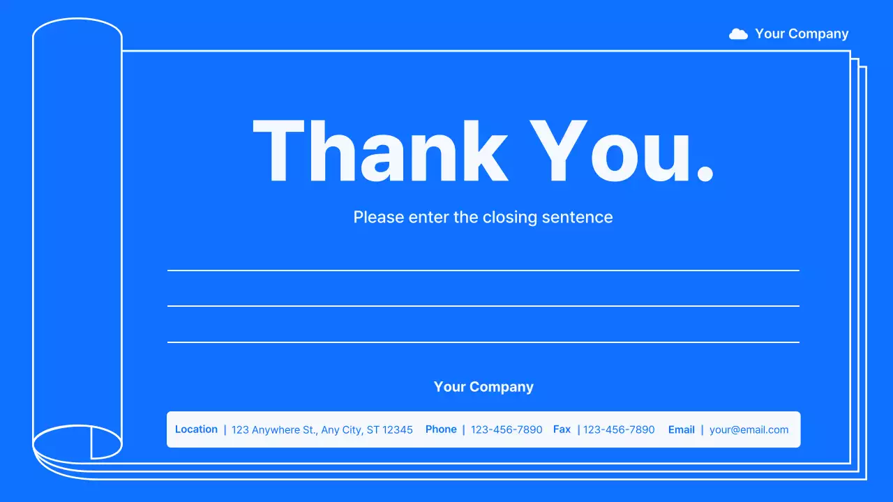 파랑과 흰색의 심플한 서비스 소개 제안서