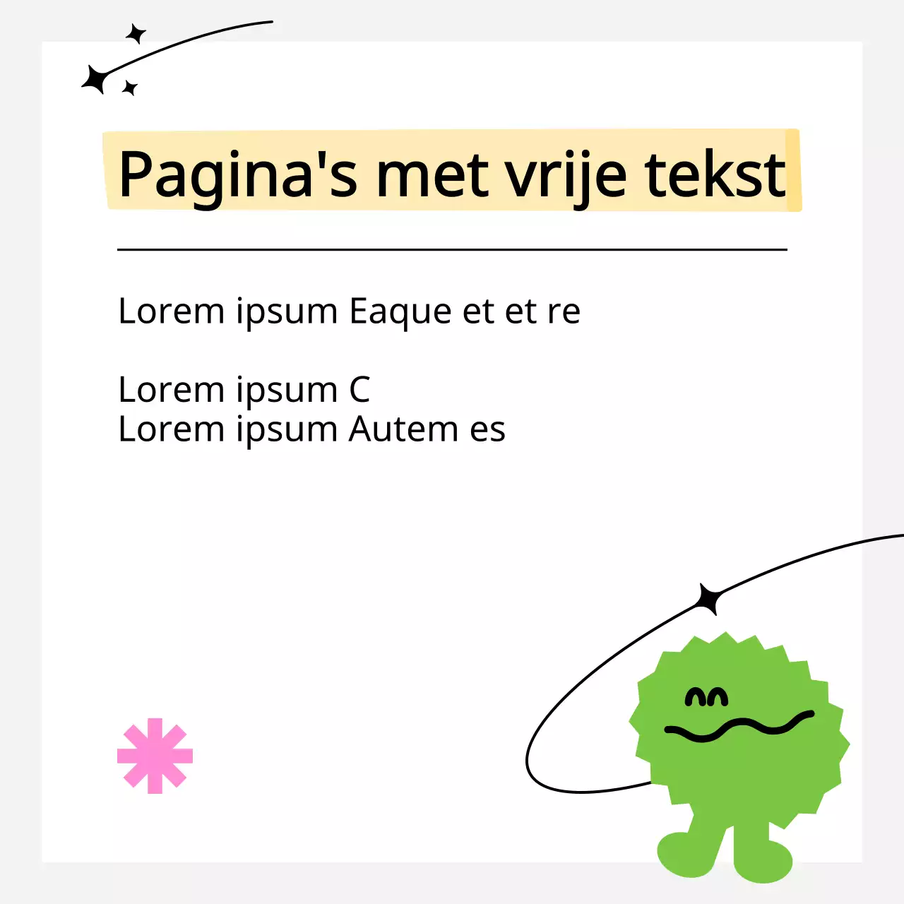 Eenvoudig, wit, geïllustreerd voederplan