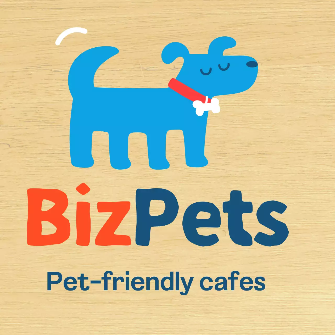 Promover um simples café de cachorrinhos azuis e bonitos