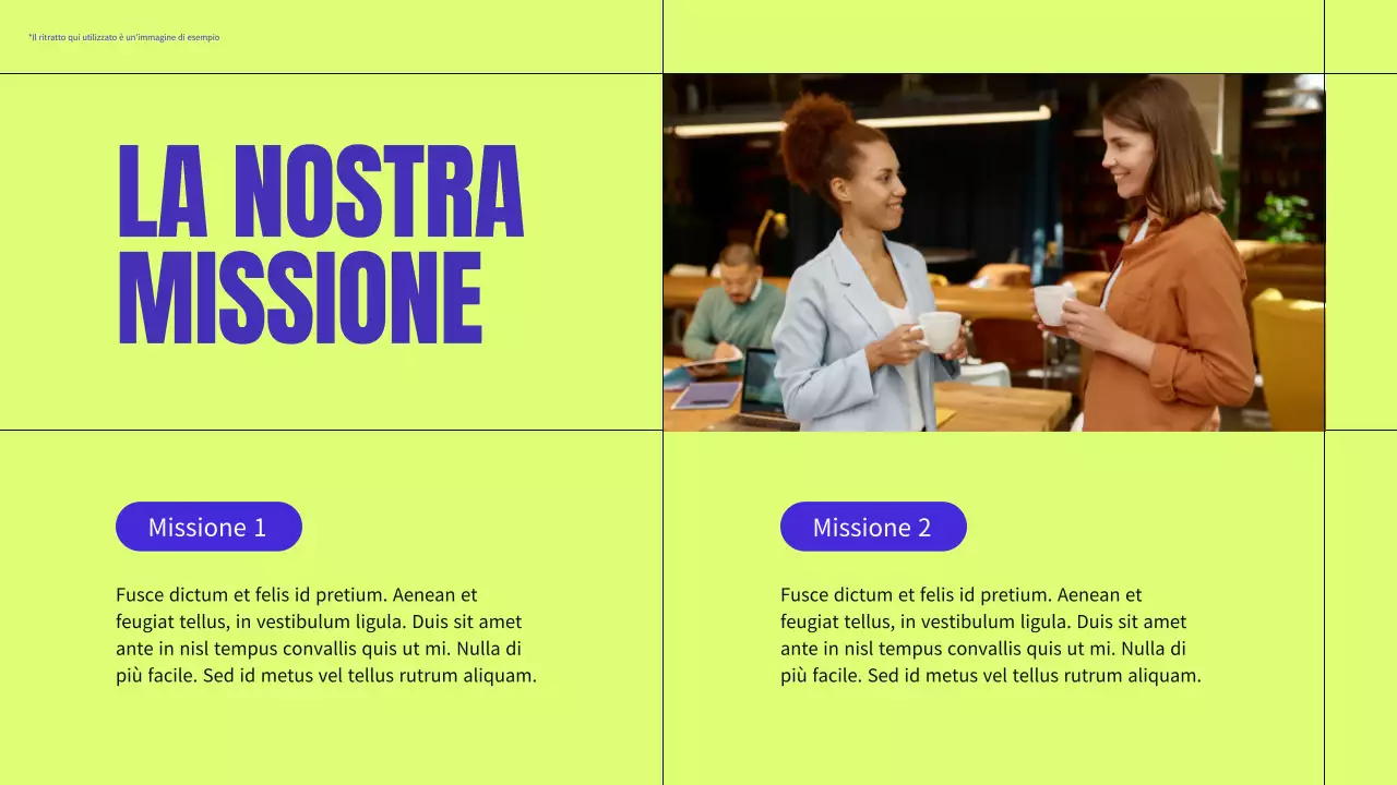 Materiale per il profilo aziendale moderno, blu e neon