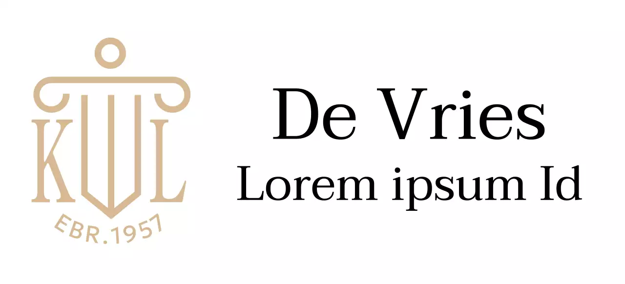 Een advocatenkantoor met klasse met een goud geïllustreerd logo