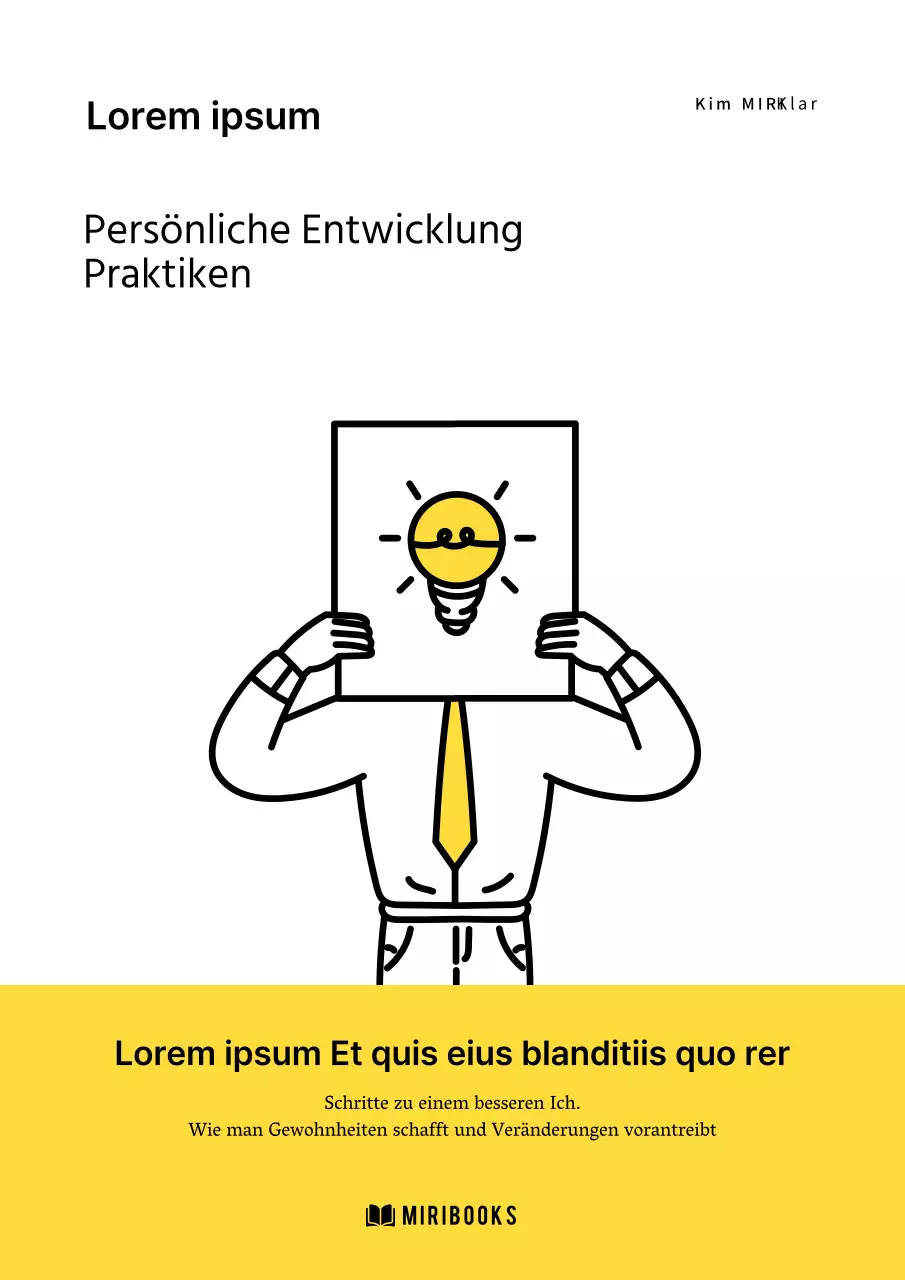 Einfacher gelber Einband für ein Selbsthilfebuch