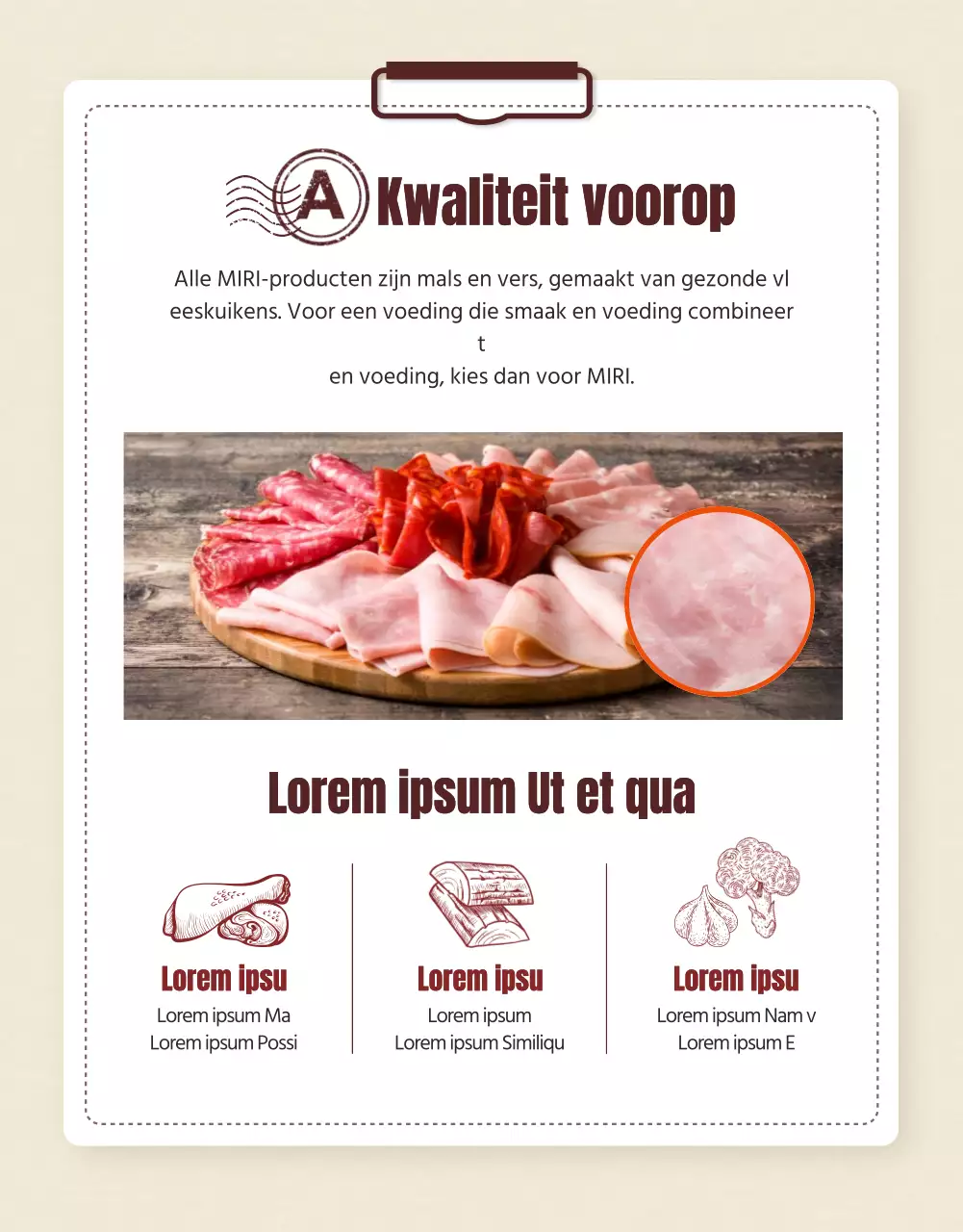 Bevorder een eenvoudig dieet kipfilet in bruin en beige