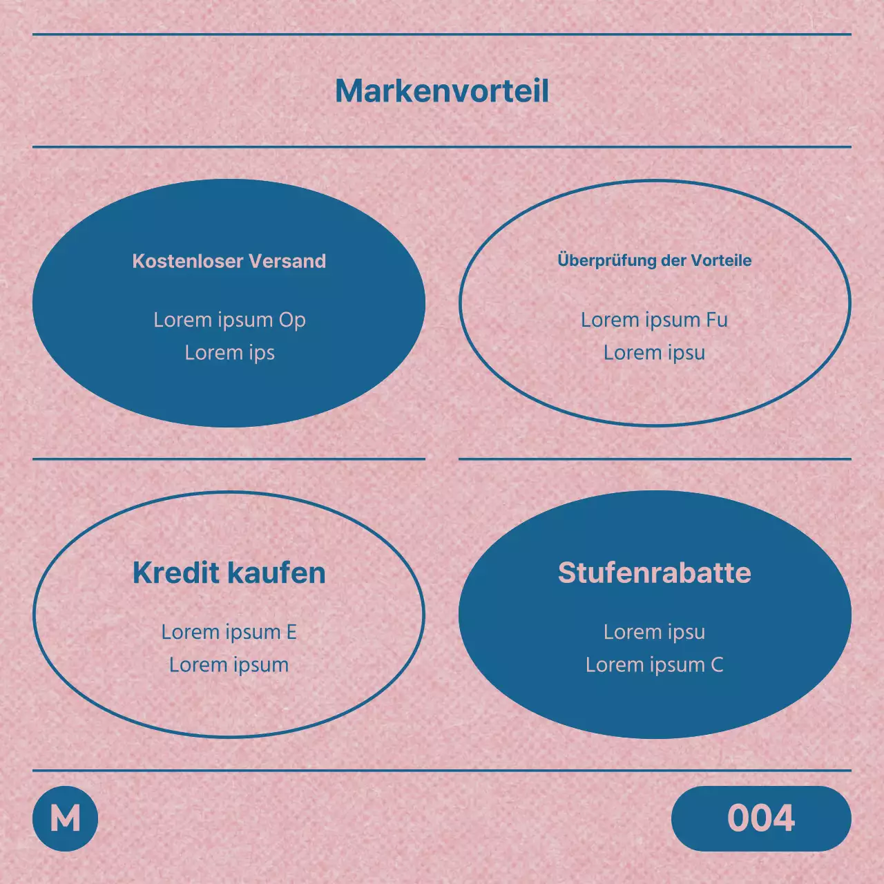 Ein trendiges Markenstatement in Rosa und Blau