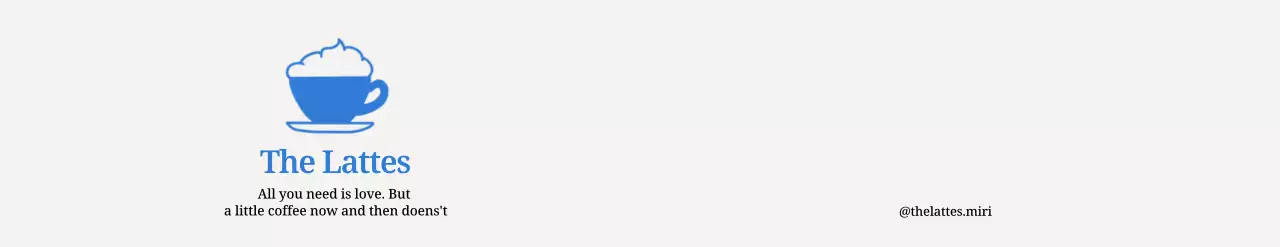 귀여운 라떼 일러스트가 있는 차분한 느낌의 카페 디자인