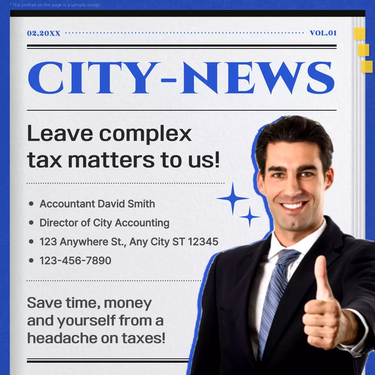 Blue Professional Tax Promotion Social Media Post