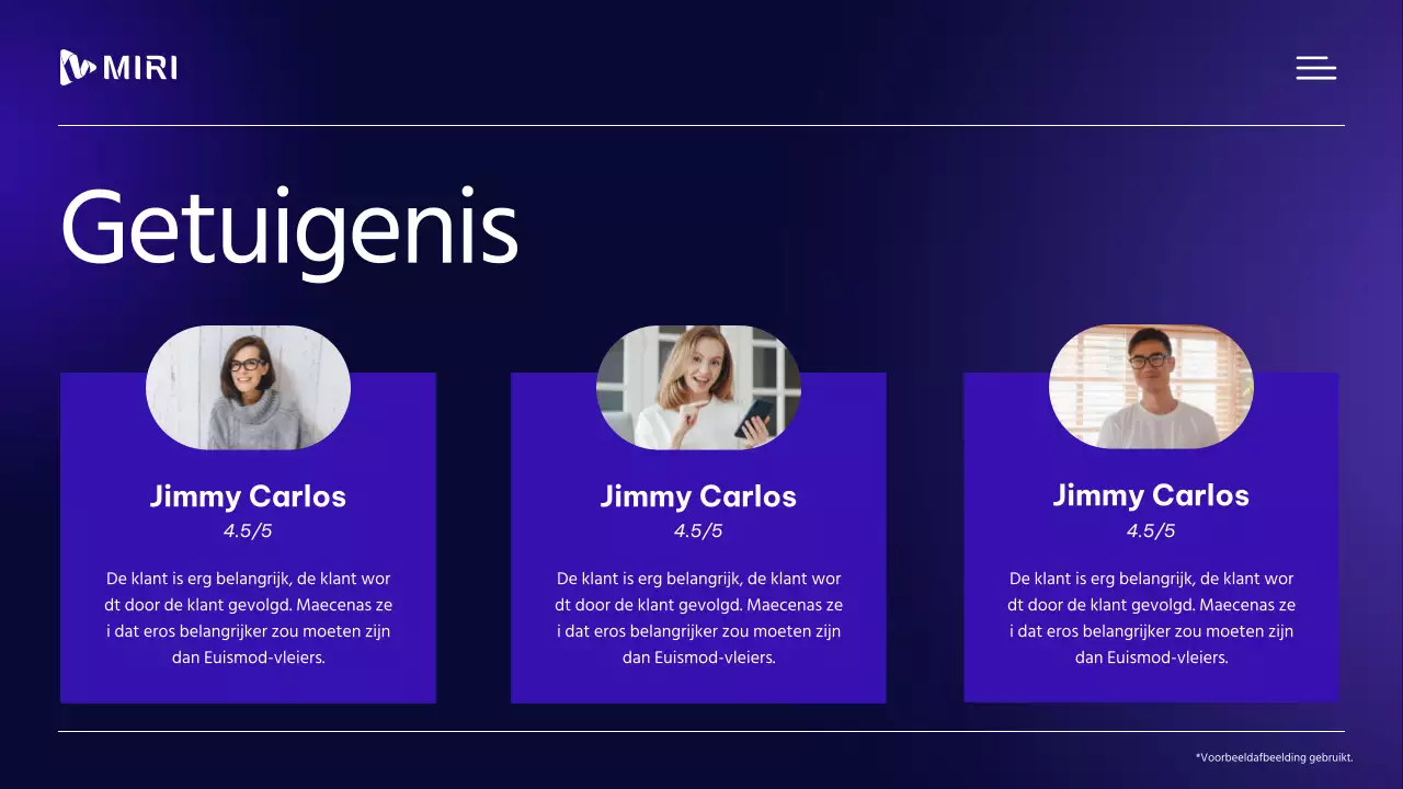 Modern, professioneel zakelijk profielmateriaal in paars en wit