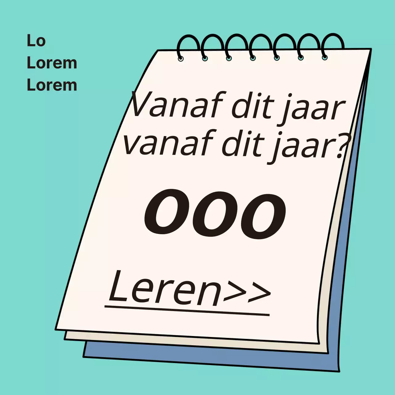 Eenvoudige blauwe nieuwsbrief cover