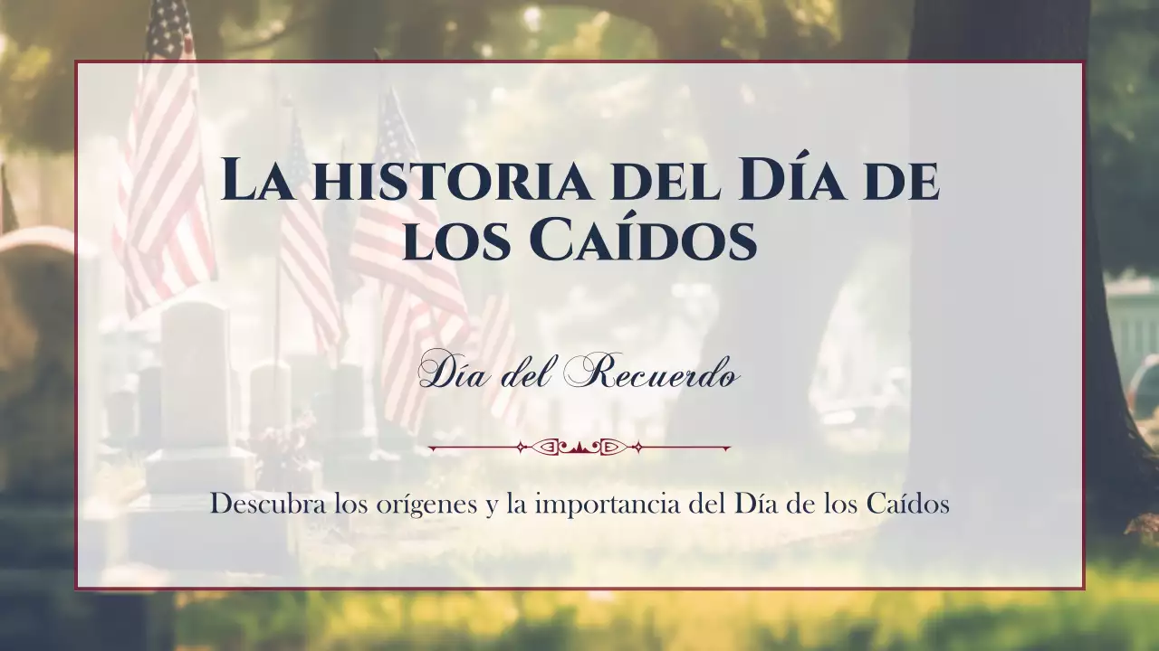 Un elegante aviso americano del Día del Recuerdo en azul marino y marrón