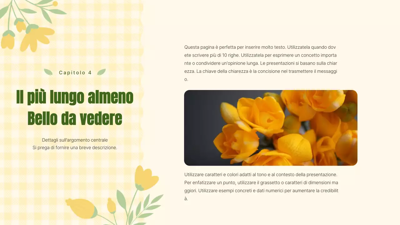 Pianificatore a sfondo floreale giallo e grazioso