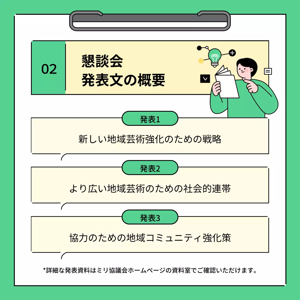 緑 シンプル 文化 報告書 Instagram カルーセル