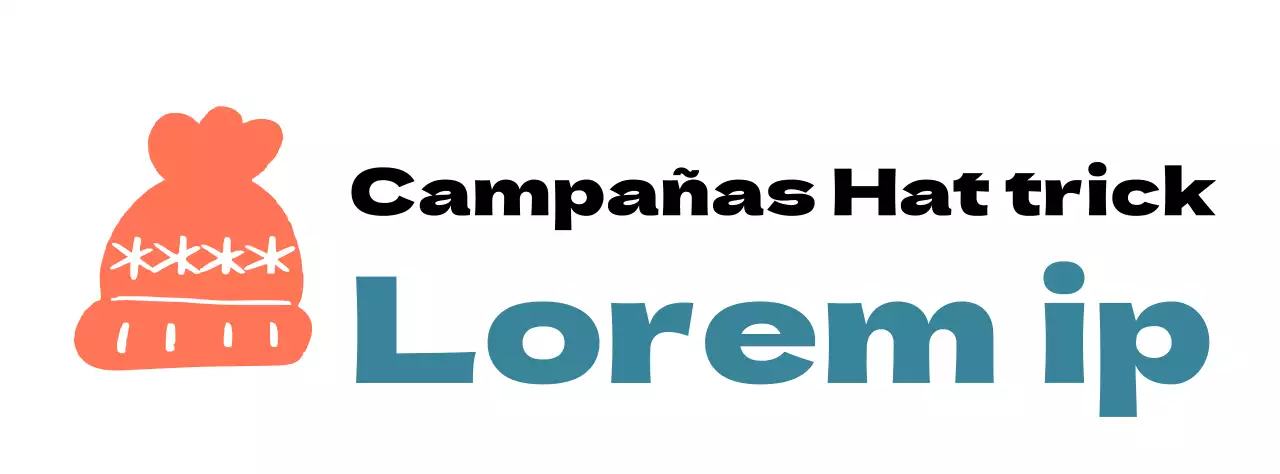 Logotipo de campaña con una simpática ilustración de un gorro de punto