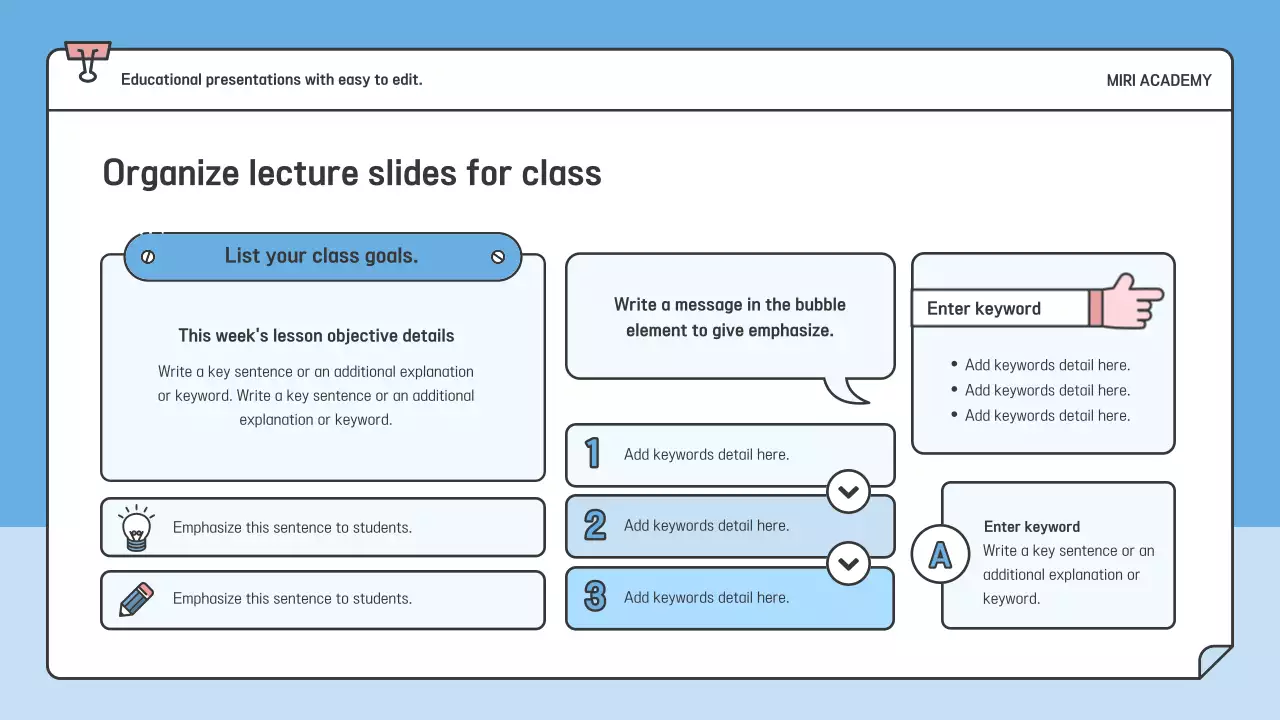 블루 심플 교육 가이드 프레젠테이션