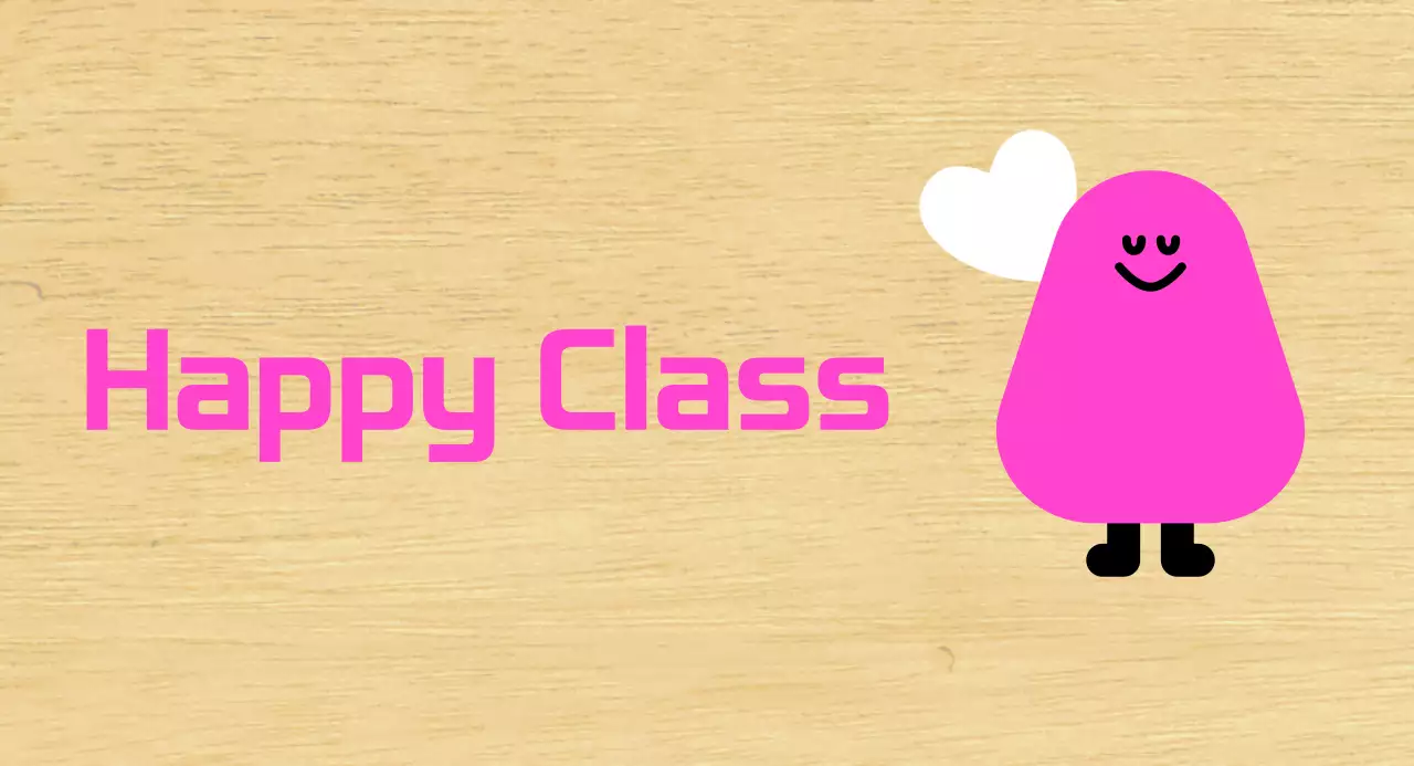 Hướng dẫn lớp mẫu giáo minh họa nhân vật màu hồng