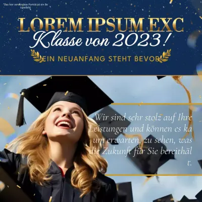 Blue and Golden Classic Abschlussfeier Werbung