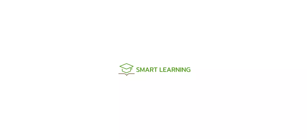 グリーンカラーの学士帽と本のイラストのロゴが入ったスマート学習